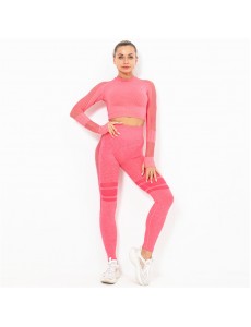 Fashion Modern Breathable Workout Clothing Women Active Wear Yoga Set 8 colors Long sleeve