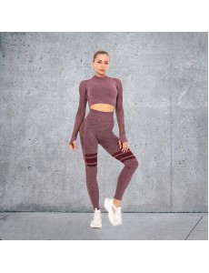 Fashion Modern Breathable Workout Clothing Women Active Wear Yoga Set 8 colors Long sleeve