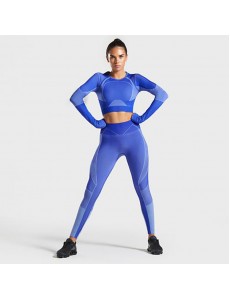 Popular 3 colors Fashion Modern Breathable Workout Clothing Women Active Wear Yoga Set hygroscopic and sweat releasing