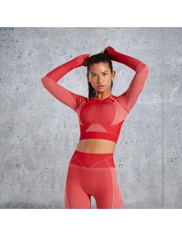 Hot Sale 3 colors Factory Wholesale Women Seamless Bandeau Strapless Girl Sexy long sleeve Popular fitness