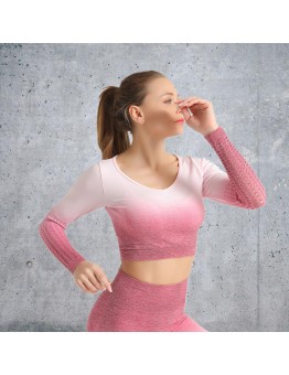 5 colors Fashion Modern Breathable Workout Clothing Women Active Wear Yoga Set hygroscopic and sweat releasing