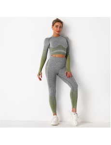 8 colors Fashion Modern Breathable Workout Clothing Women Active Wear Yoga Set hygroscopic and sweat releasing
