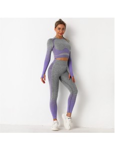 8 colors Fashion Modern Breathable Workout Clothing Women Active Wear Yoga Set hygroscopic and sweat releasing