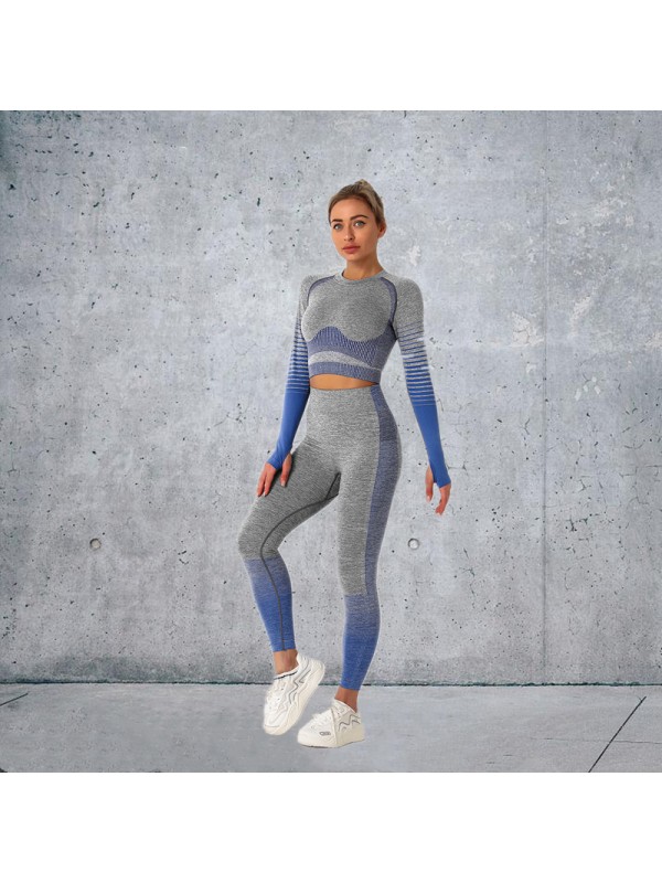 8 colors Fashion Modern Breathable Workout Clothing Women Active Wear Yoga Set hygroscopic and sweat releasing