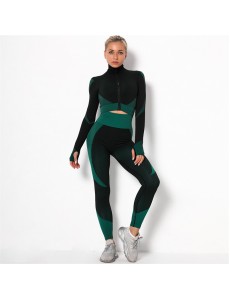 5 colors Fashion Modern Breathable Workout Clothing Women Active Wear Yoga Set hygroscopic and sweat releasing