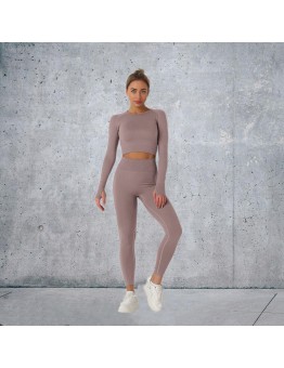 13 colors Fashion Modern Breathable Workout Clothing Women Active Wear Yoga Set hygroscopic and sweat releasing