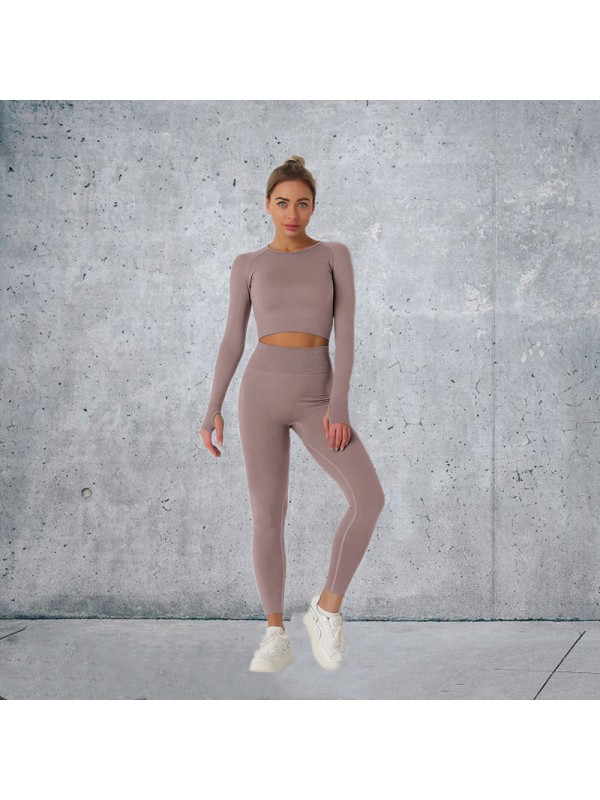 13 colors Fashion Modern Breathable Workout Clothing Women Active Wear Yoga Set hygroscopic and sweat releasing
