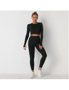 13 colors Fashion Modern Breathable Workout Clothing Women Active Wear Yoga Set hygroscopic and sweat releasing