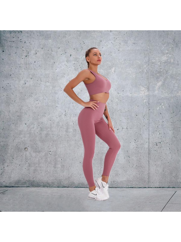 New Fashion Modern Breathable Workout Clothing Women Active Wear Yoga Pants BRA 5 colors Hot Sale
