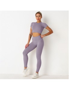 9 colors Fashion Modern Breathable Workout Clothing Women Active Wear Yoga Set hygroscopic Hot Sale