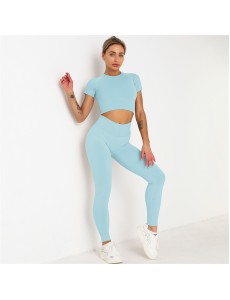 9 colors Fashion Modern Breathable Workout Clothing Women Active Wear Yoga Set hygroscopic Hot Sale