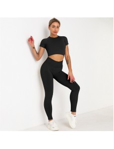 9 colors Fashion Modern Breathable Workout Clothing Women Active Wear Yoga Set hygroscopic Hot Sale