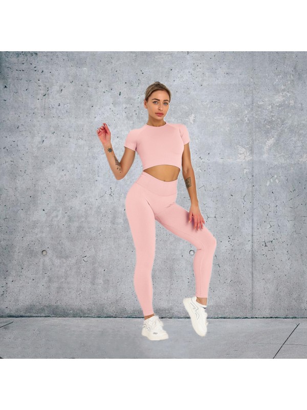 9 colors Fashion Modern Breathable Workout Clothing Women Active Wear Yoga Set hygroscopic Hot Sale