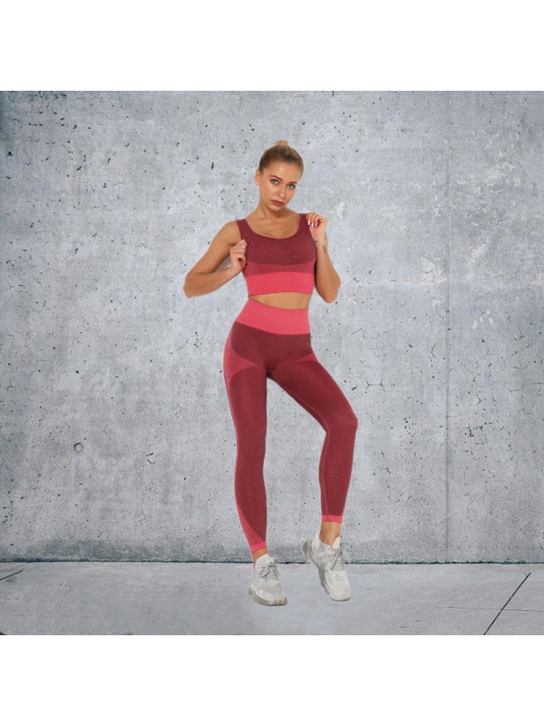New Fashion Modern Breathable Workout Clothing Women Active Wear Yoga Pants BRA 4 colors comfortable