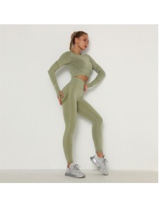 Fashion Modern Breathable Workout Clothing Women Active Wear Yoga Set hygroscopic 11 colors