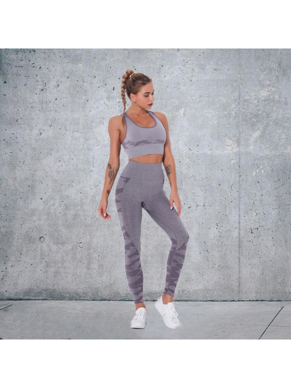 HOT 5 colors Fashion Modern Breathable Workout Clothing Popular Women Active Wear Yoga Set hygroscopic