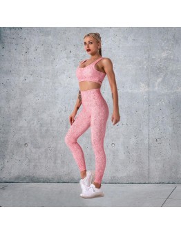 4 colors Fashion Modern Breathable Workout Clothing Women Active Wear Yoga Set fitness