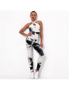 Fashion Modern Breathable Workout Clothing Women Active Wear Leggings Yoga Pants 11 colors Jumpsuit suspender Yoga suit
