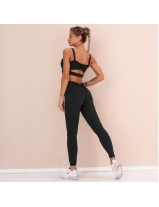 HOT 5 colors Fashion Modern Breathable Workout Clothing Women Active Wear Yoga Set hygroscopic Popular