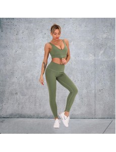 HOT 5 colors Fashion Modern Breathable Workout Clothing Women Active Wear Yoga Set hygroscopic Popular