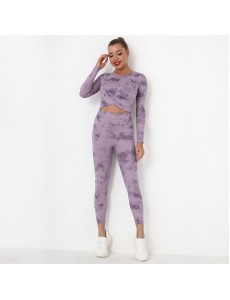 6 colors Fashion Modern Breathable Workout Clothing Women Active Wear Yoga Set hygroscopic and sweat releasing