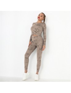6 colors Fashion Modern Breathable Workout Clothing Women Active Wear Yoga Set hygroscopic and sweat releasing