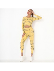 6 colors Fashion Modern Breathable Workout Clothing Women Active Wear Yoga Set hygroscopic and sweat releasing