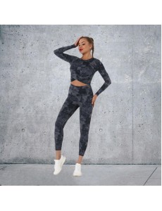 6 colors Fashion Modern Breathable Workout Clothing Women Active Wear Yoga Set hygroscopic and sweat releasing