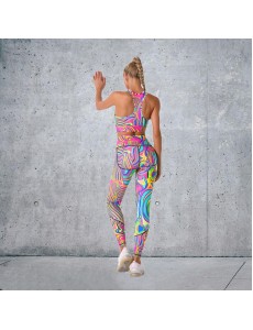 Fashion Modern Breathable Workout Clothing Women Active Wear Leggings Yoga SET digital printing