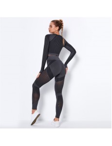 10 colors Fashion Modern Breathable Workout Clothing Women Active Wear Yoga Set hygroscopic and sweat releasing