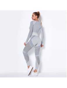 10 colors Fashion Modern Breathable Workout Clothing Women Active Wear Yoga Set hygroscopic and sweat releasing
