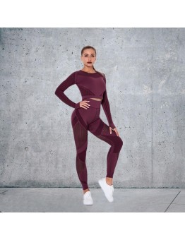 10 colors Fashion Modern Breathable Workout Clothing Women Active Wear Yoga Set hygroscopic and sweat releasing