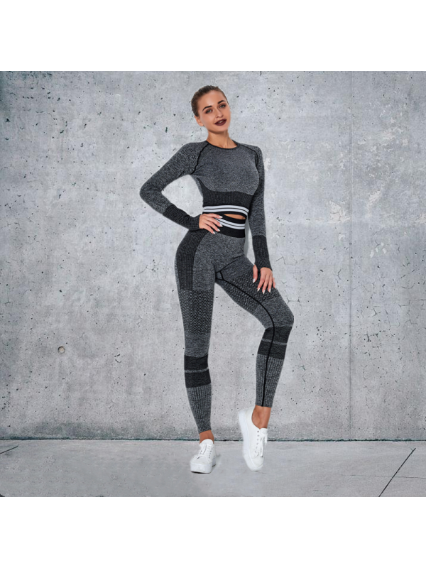 Fashion Modern Breathable Workout Clothing Women Active Wear Yoga Set hygroscopic 4 colors