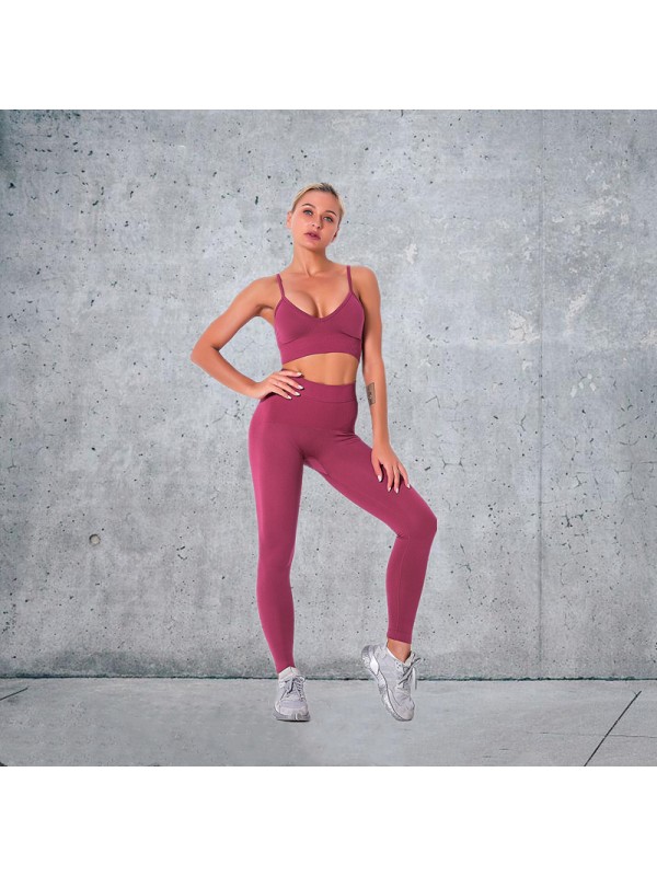 New Fashion Modern Breathable Workout Clothing Women Active Wear Yoga Pants BRA 4 colors high product quality