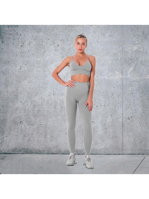 New Fashion Modern Breathable Workout Clothing Women Active Wear Yoga Pants BRA 4 colors Popular