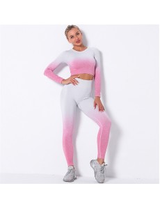 4 colors Fashion Modern Breathable Workout Clothing Women Active Wear Yoga Set hygroscopic and sweat releasing