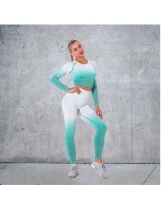 4 colors Fashion Modern Breathable Workout Clothing Women Active Wear Yoga Set hygroscopic and sweat releasing