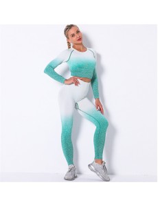 4 colors Fashion Modern Breathable Workout Clothing Women Active Wear Yoga Set hygroscopic and sweat releasing