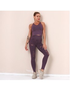 New Fashion Modern Breathable Workout Clothing Women Active Wear Yoga Pants BRA 5 colors comfortable