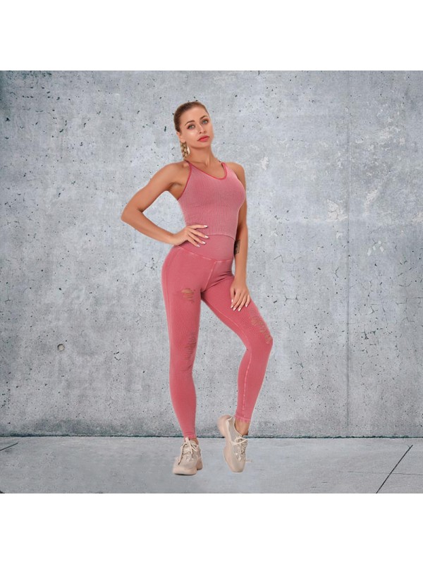 New Fashion Modern Breathable Workout Clothing Women Active Wear Yoga Pants BRA 5 colors comfortable