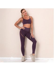 New Fashion Modern Breathable Workout Clothing Women Active Wear Yoga Pants BRA 5 colors high product quality