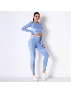 5 colors Fashion Modern Breathable Workout Clothing Women Active Wear Yoga Set hygroscopic New Product