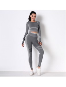 5 colors Fashion Modern Breathable Workout Clothing Women Active Wear Yoga Set hygroscopic New Product