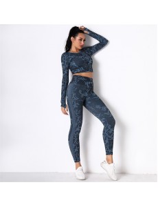 5 colors Fashion Modern Breathable Workout Clothing Women Active Wear Yoga Set hygroscopic and sweat releasing