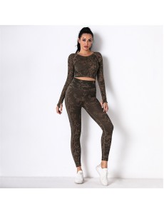 5 colors Fashion Modern Breathable Workout Clothing Women Active Wear Yoga Set hygroscopic and sweat releasing