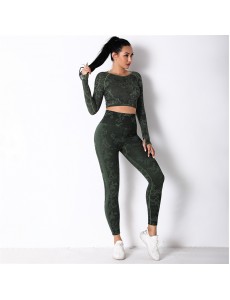 5 colors Fashion Modern Breathable Workout Clothing Women Active Wear Yoga Set hygroscopic and sweat releasing