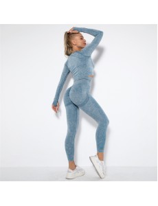 10 colors Fashion Modern Breathable Workout Clothing Women Active Wear Yoga Set hygroscopic and sweat releasing