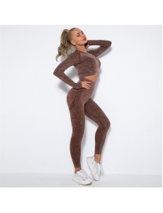 10 colors Fashion Modern Breathable Workout Clothing Women Active Wear Yoga Set hygroscopic and sweat releasing