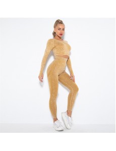 10 colors Fashion Modern Breathable Workout Clothing Women Active Wear Yoga Set hygroscopic and sweat releasing