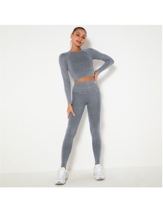 Fashion Modern Breathable Workout Clothing Women Active Wear Yoga Set 6 colors Long sleeve